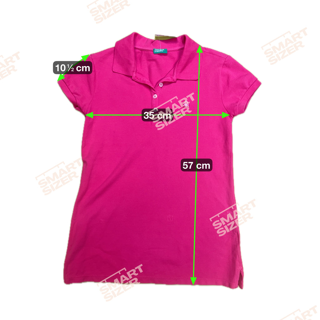 Hot Pink "Benetton" Polo Shirt