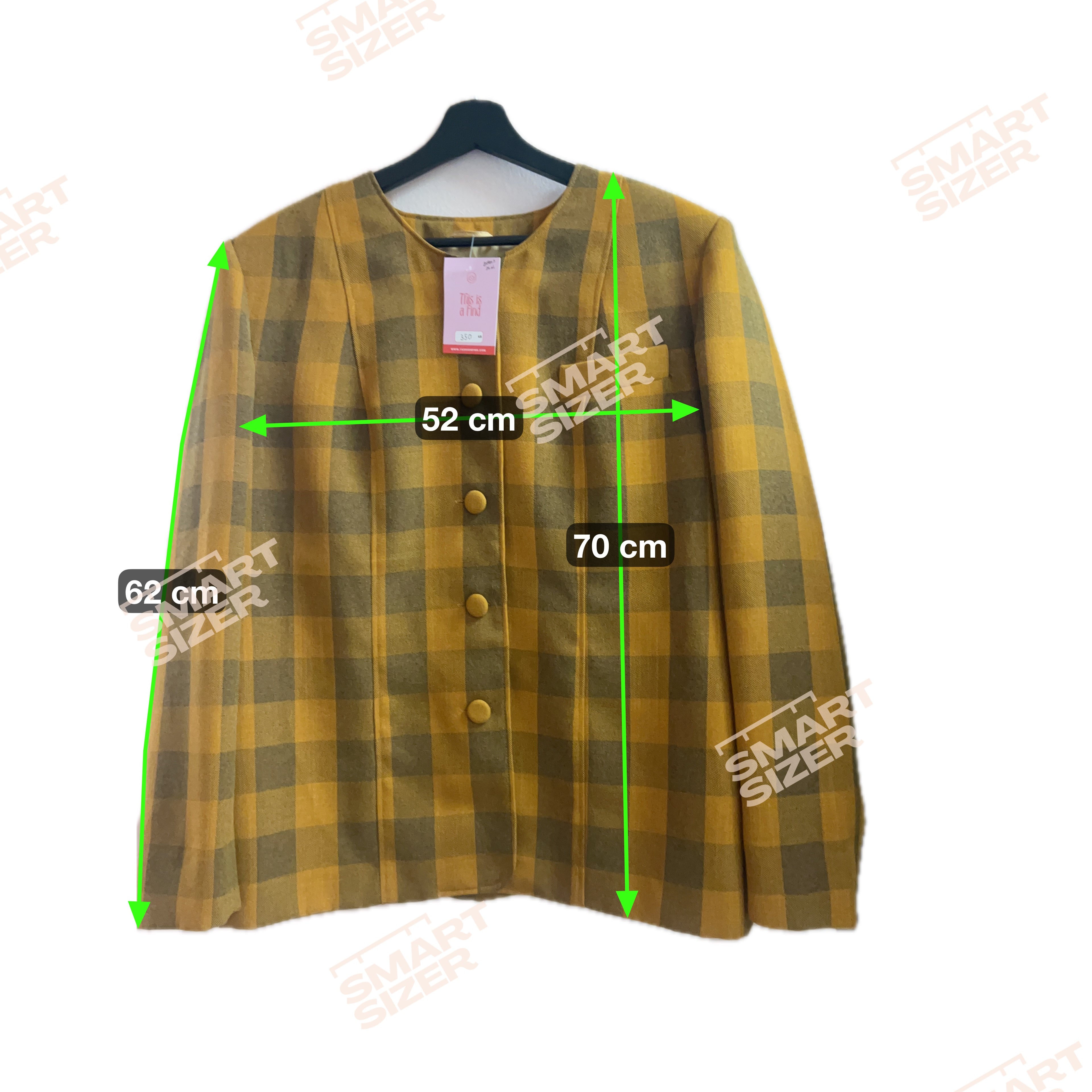 Checkered Mustard Blazer