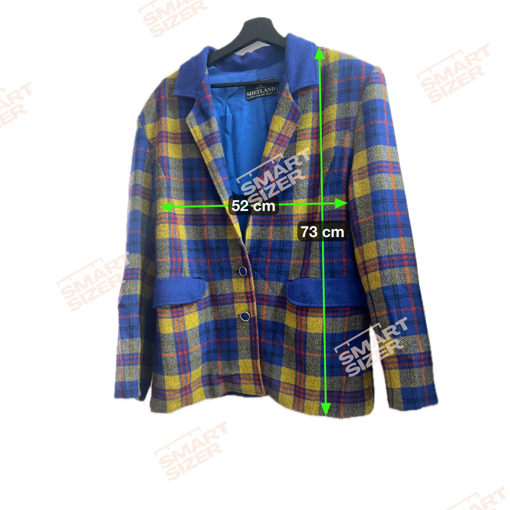 Blue "Clueless" Checkered Blazer