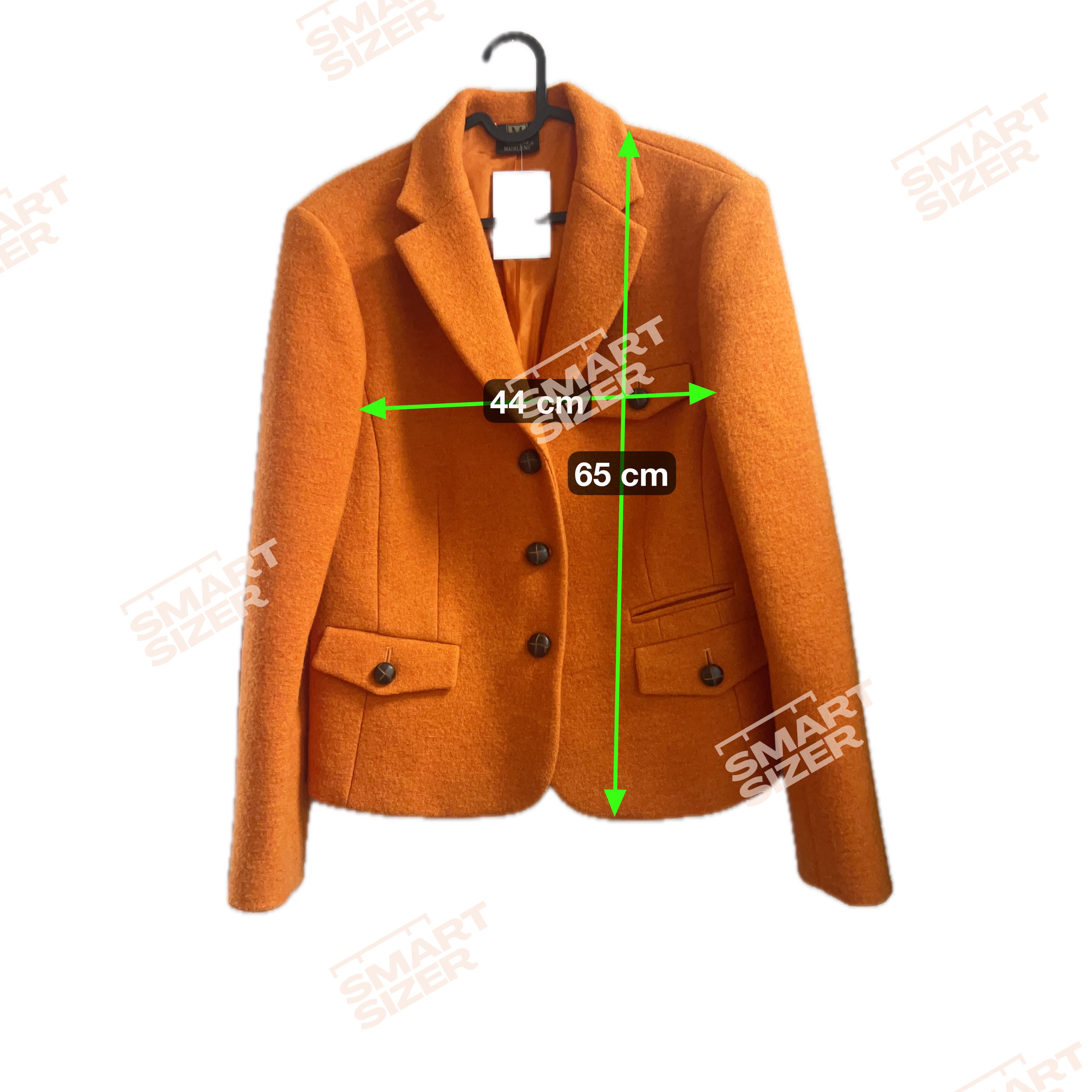 Orange "Madeleine" Wool Blazer