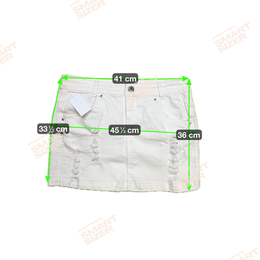 White Studded "1982" Mini-skirt