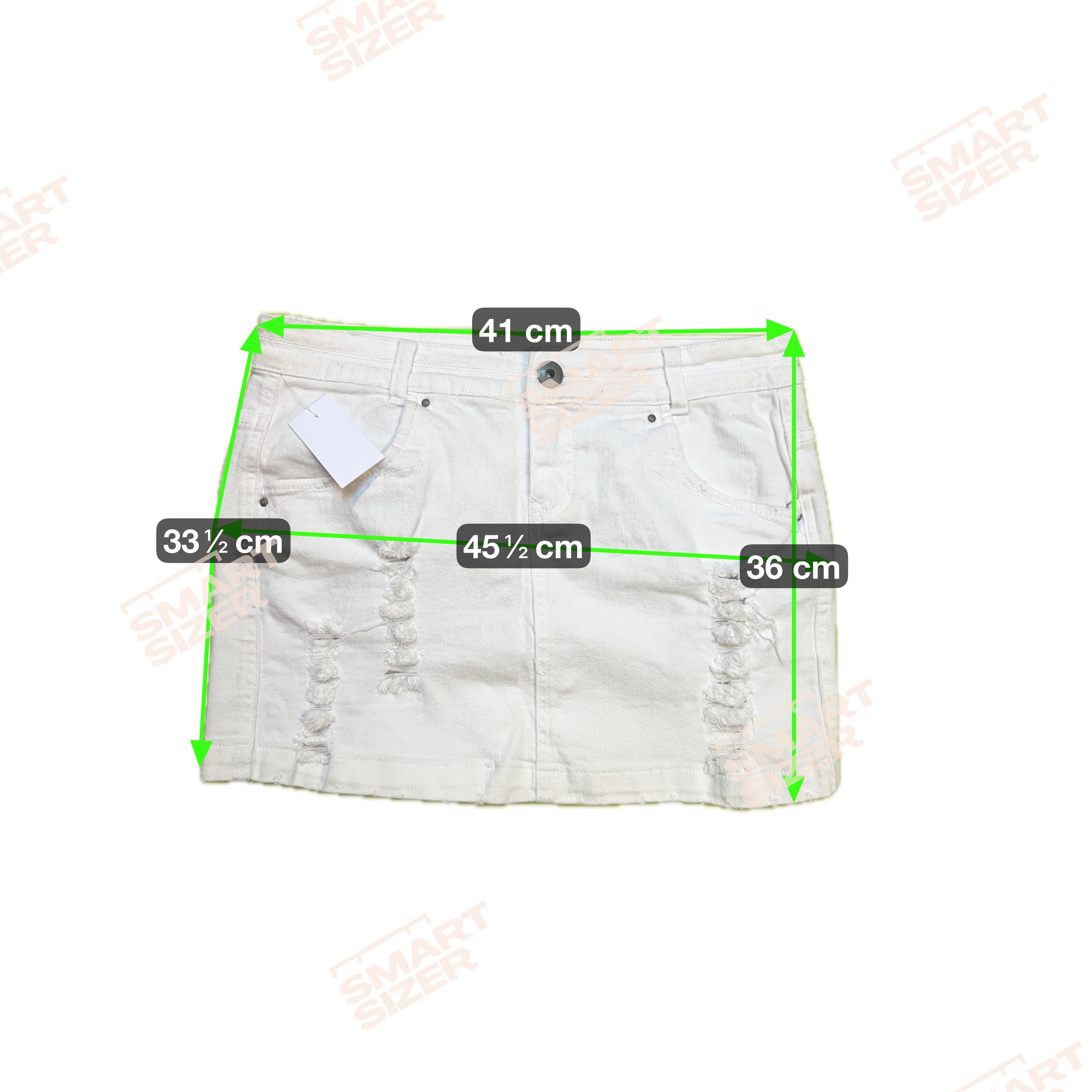 White Studded "1982" Mini-skirt