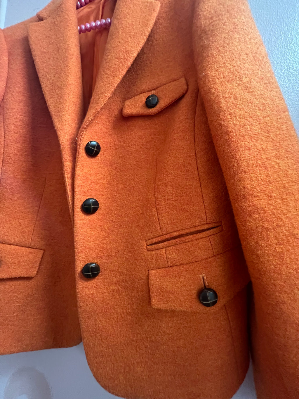 Orange "Madeleine" Wool Blazer