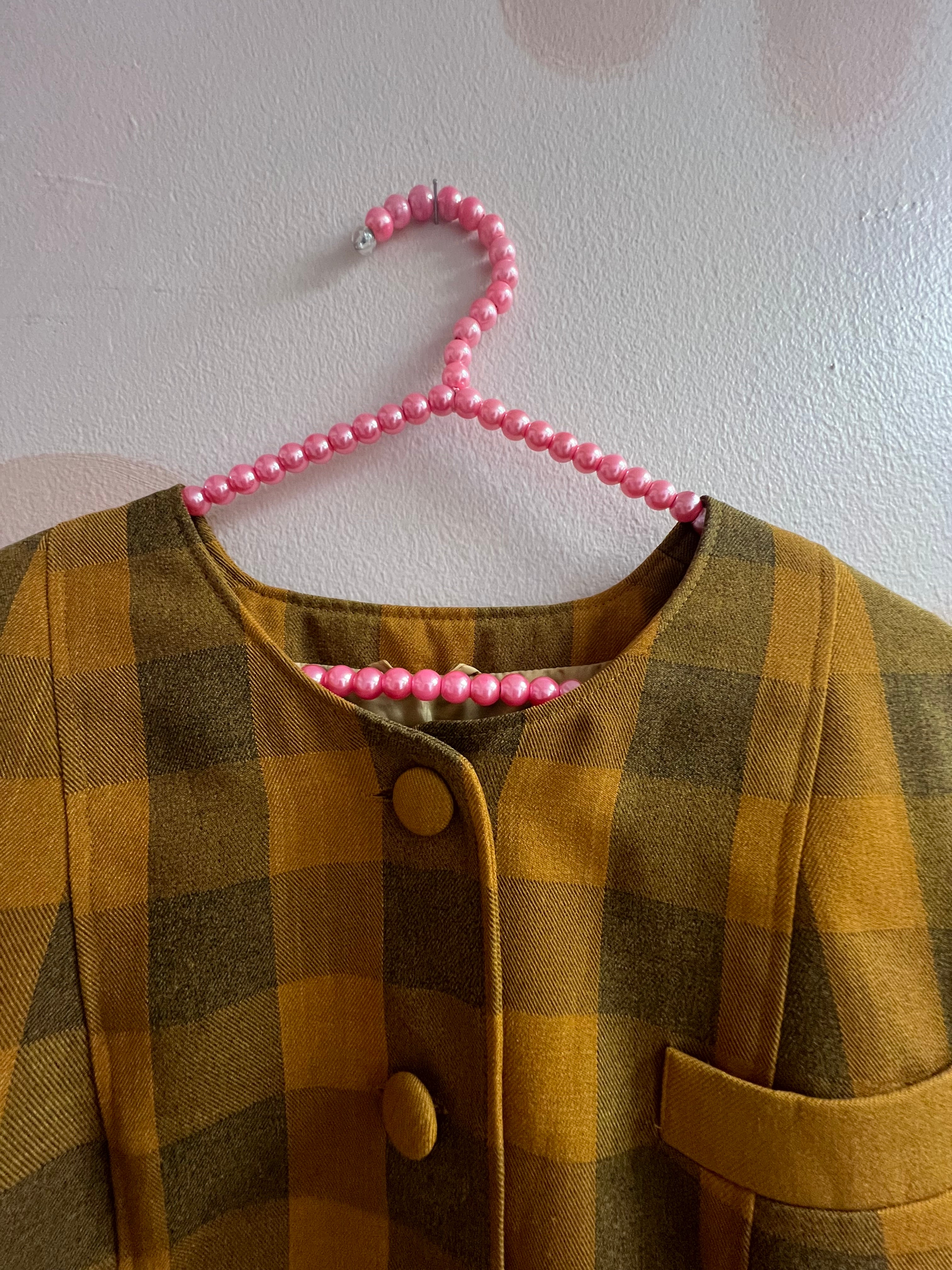 Checkered Mustard Blazer