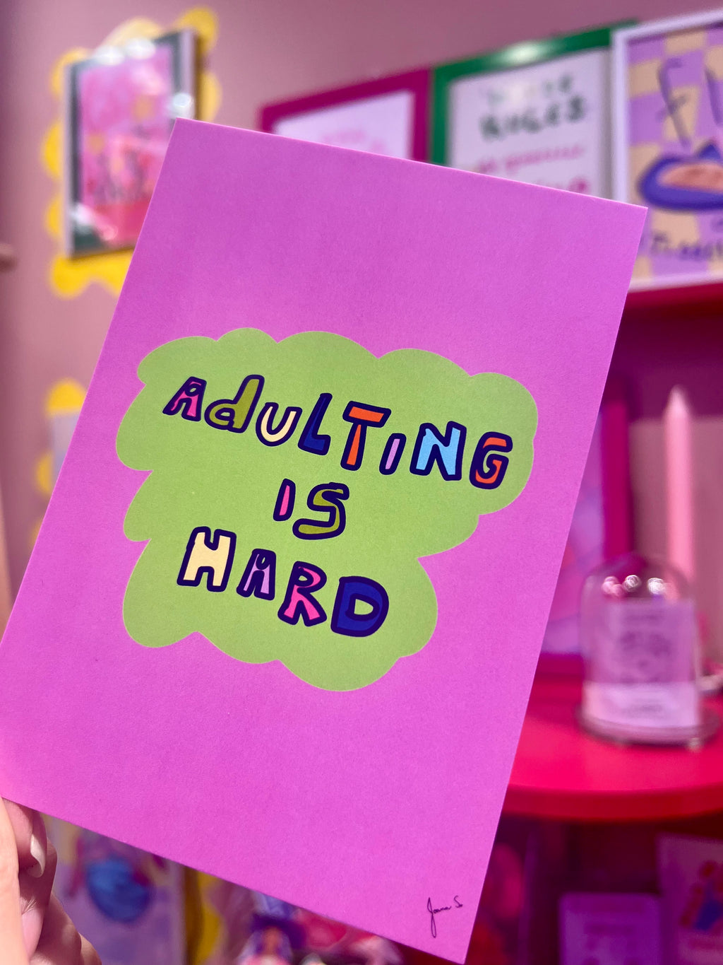 Adulting is hard Poster & Postcard