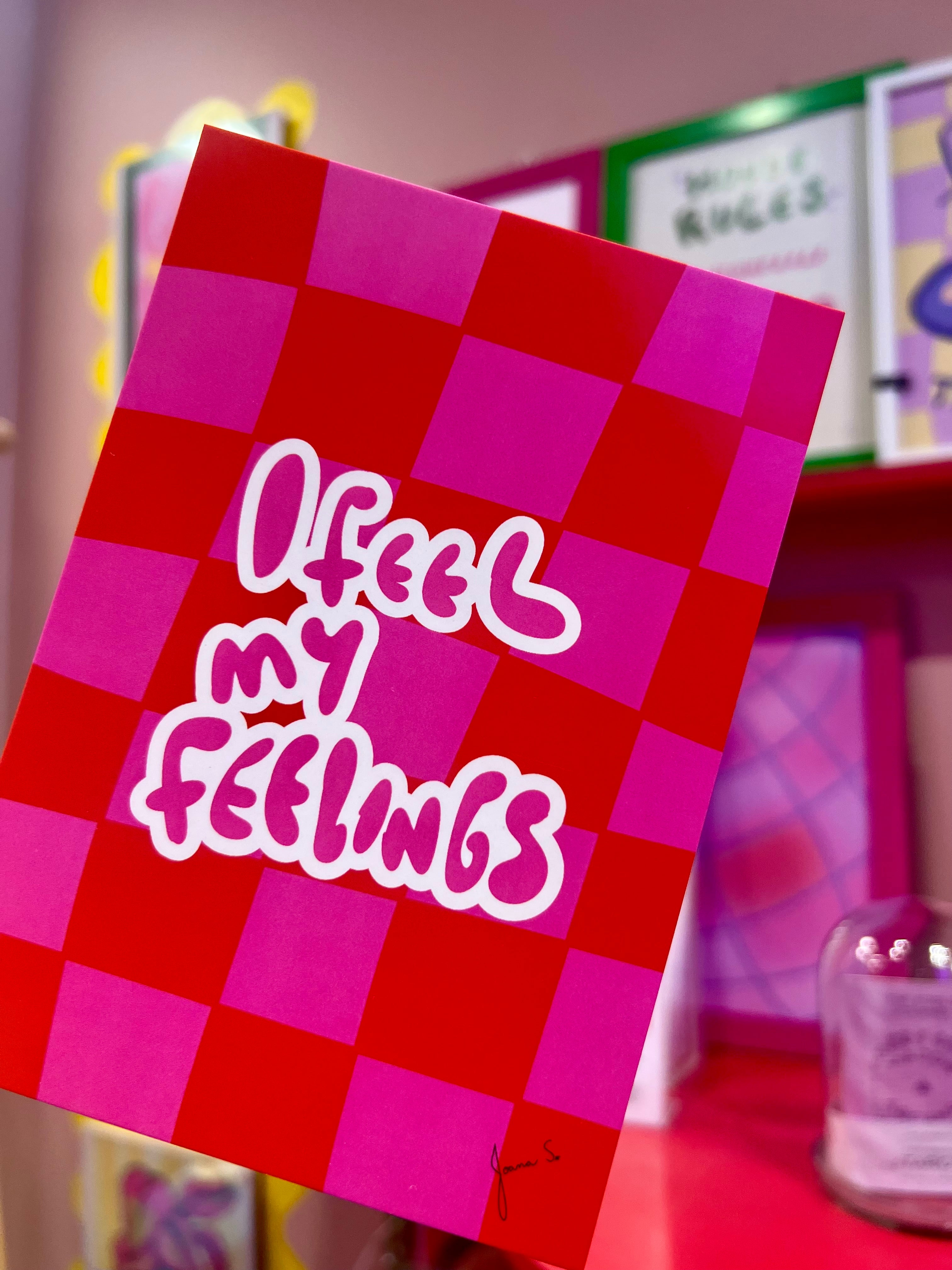 I feel my feelings Postcard