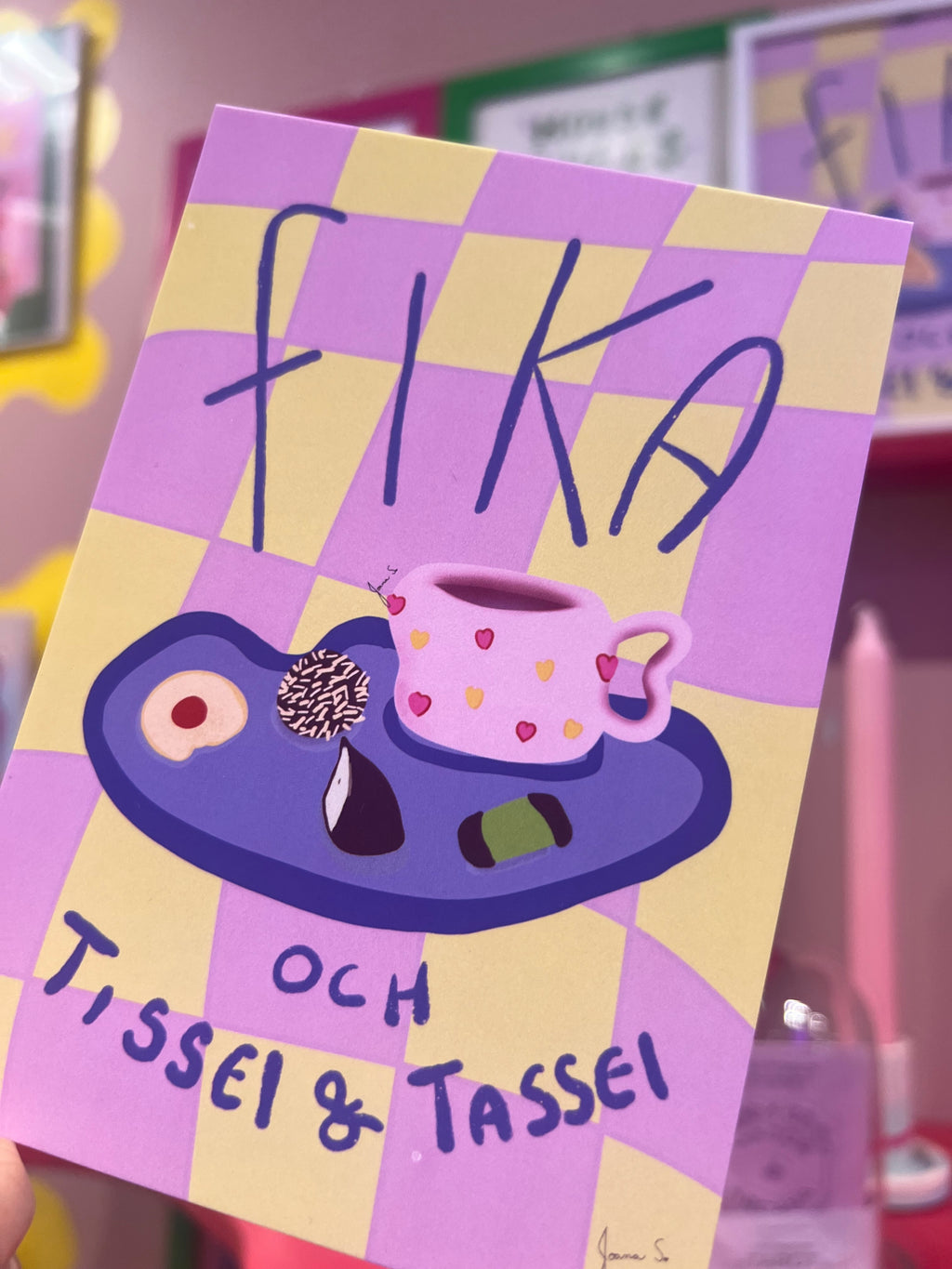 Fika och tissel & tassel Poster & Postcard