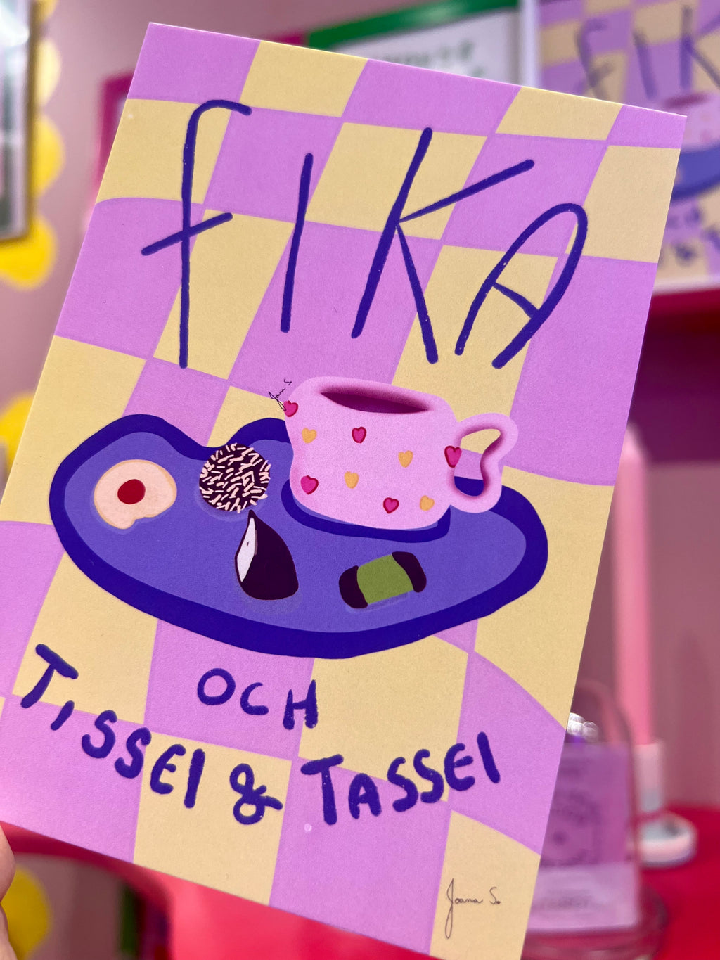 Fika och tissel & tassel Poster & Postcard