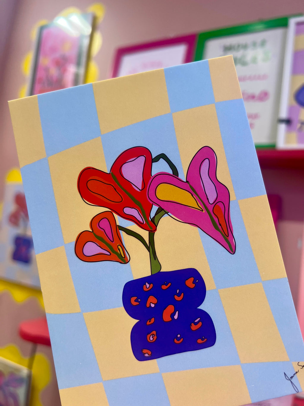 Plant love Poster & Postcard