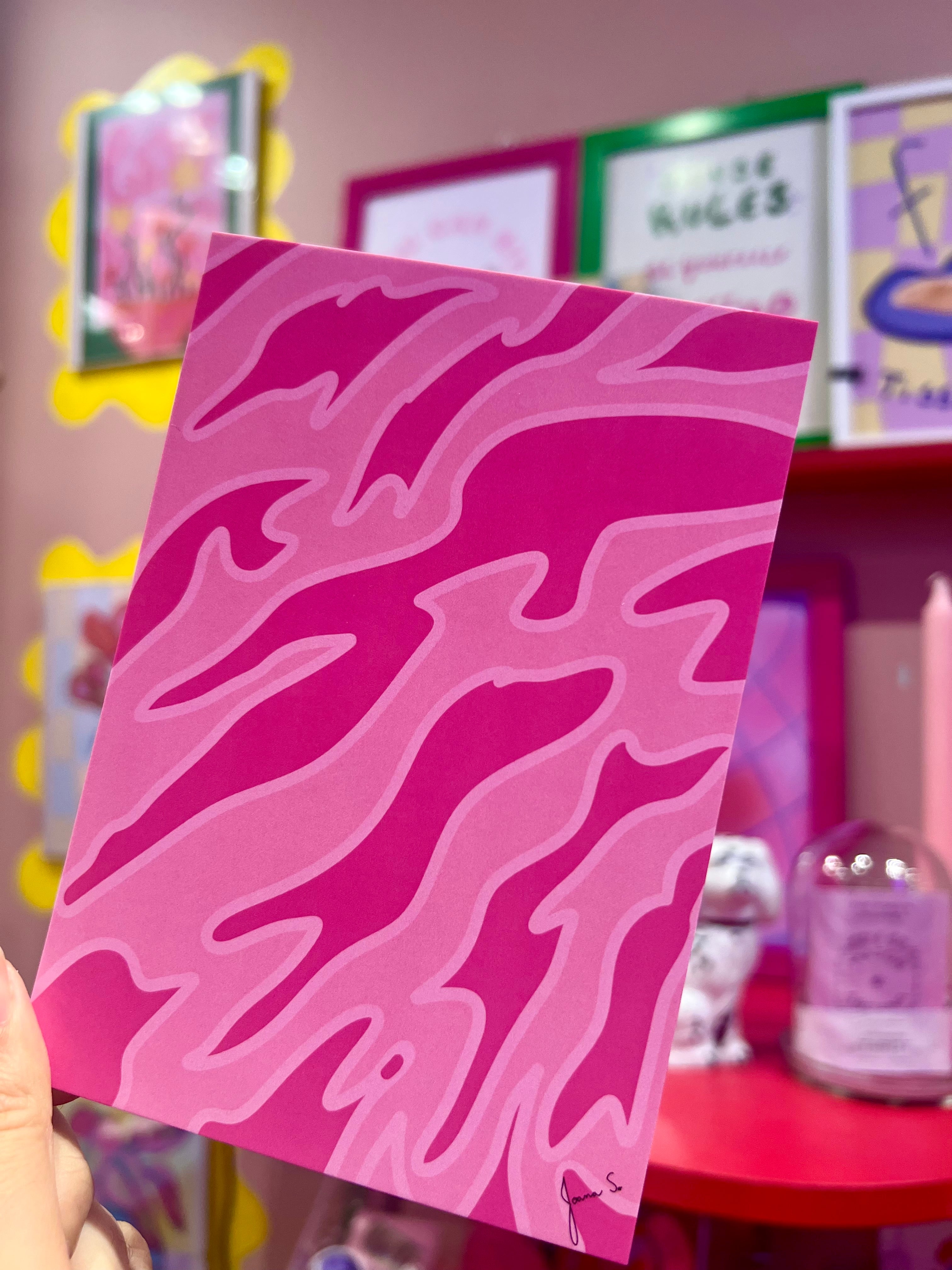 Pink tiger Poster & Postcard