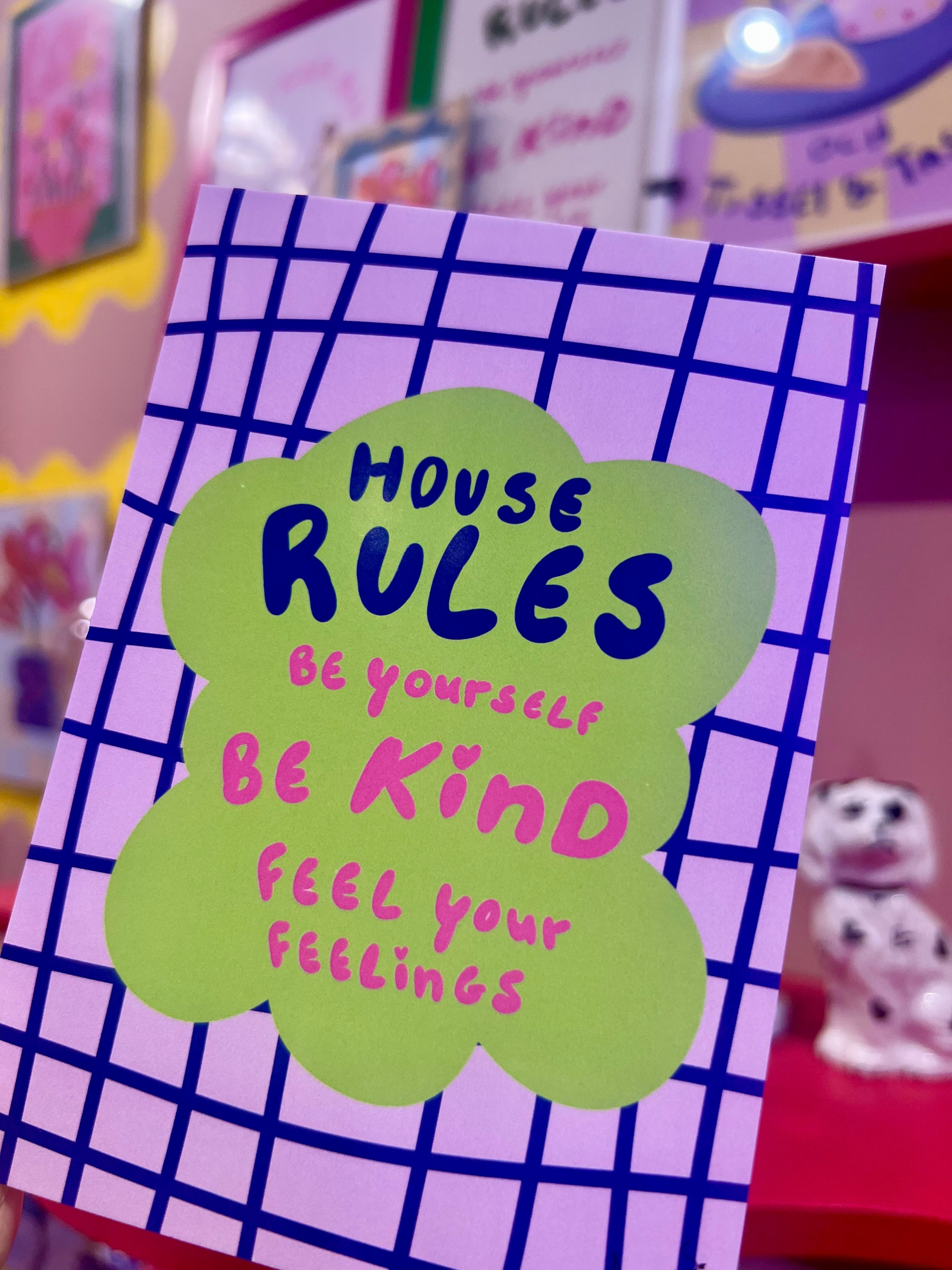 House rules Poster & Postcard