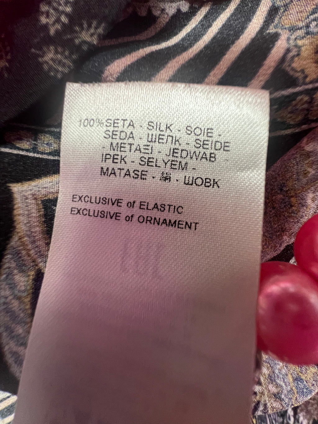 Bohemian Pattern "Falconeri" Silk Shirt