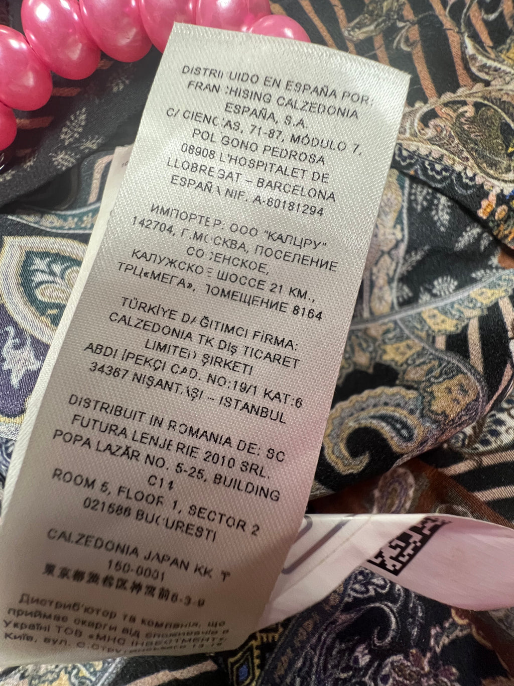 Bohemian Pattern "Falconeri" Silk Shirt