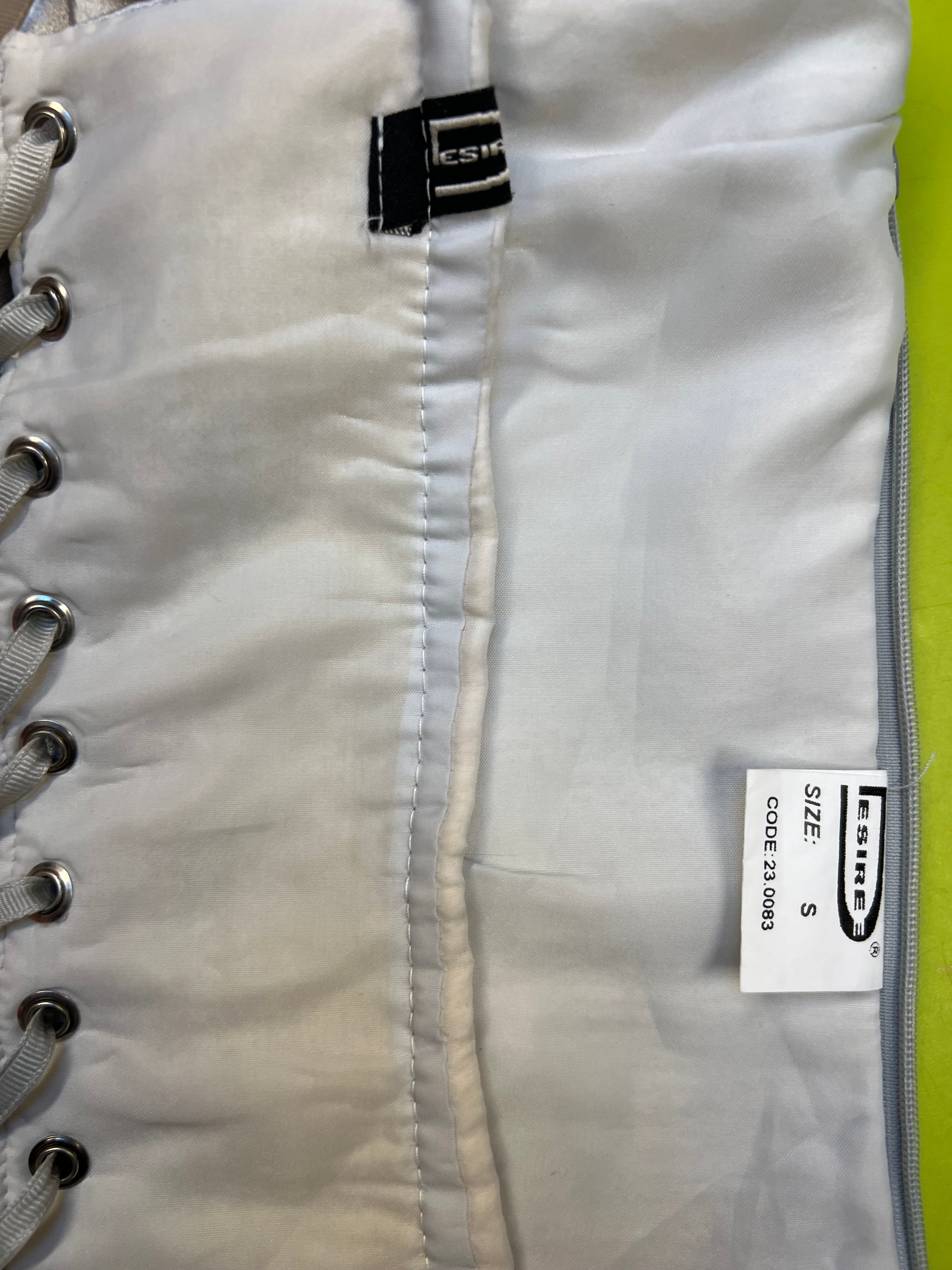 Silky Metallic Gray "Desiree" Corset Top