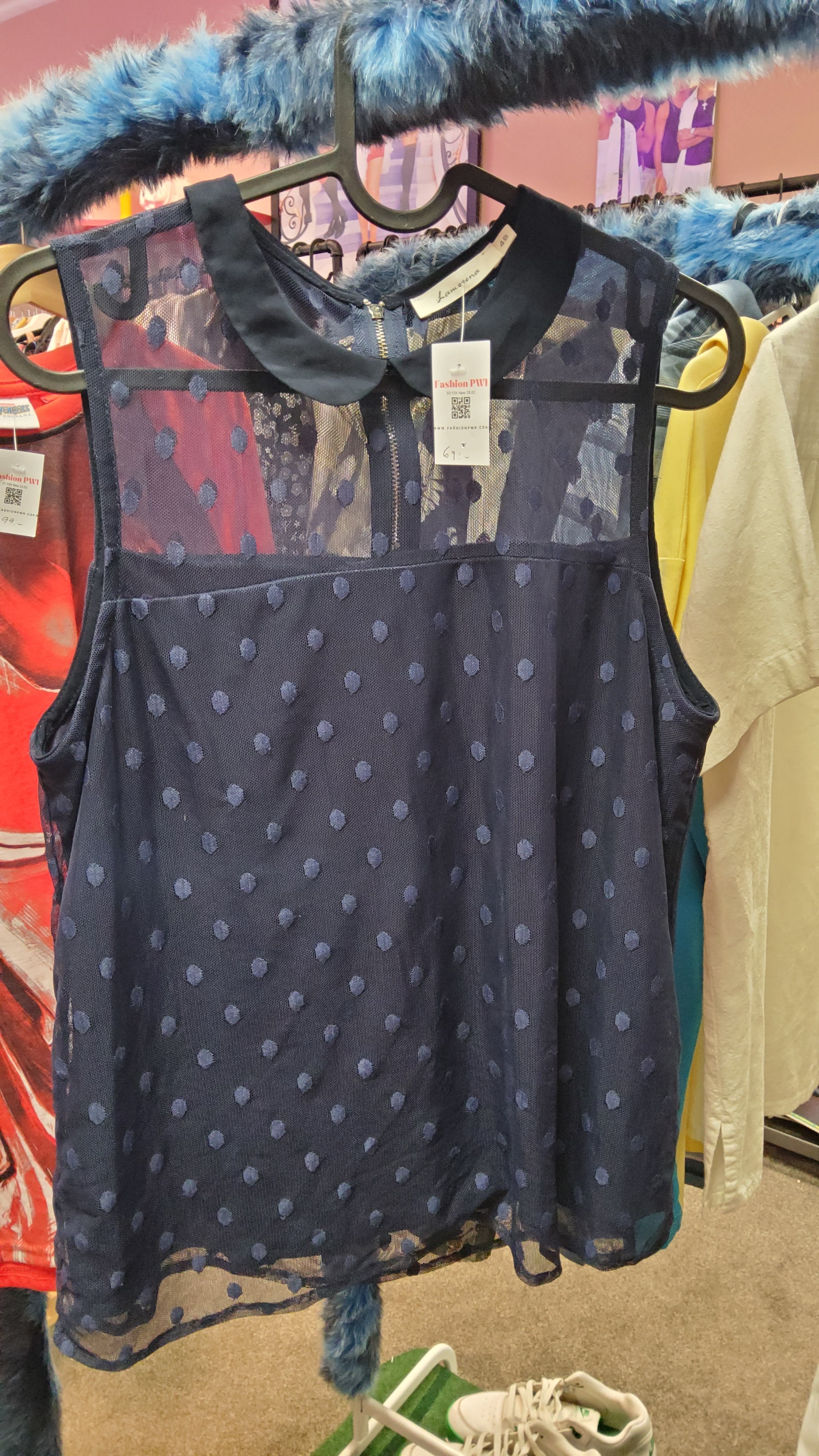Blue polka dots