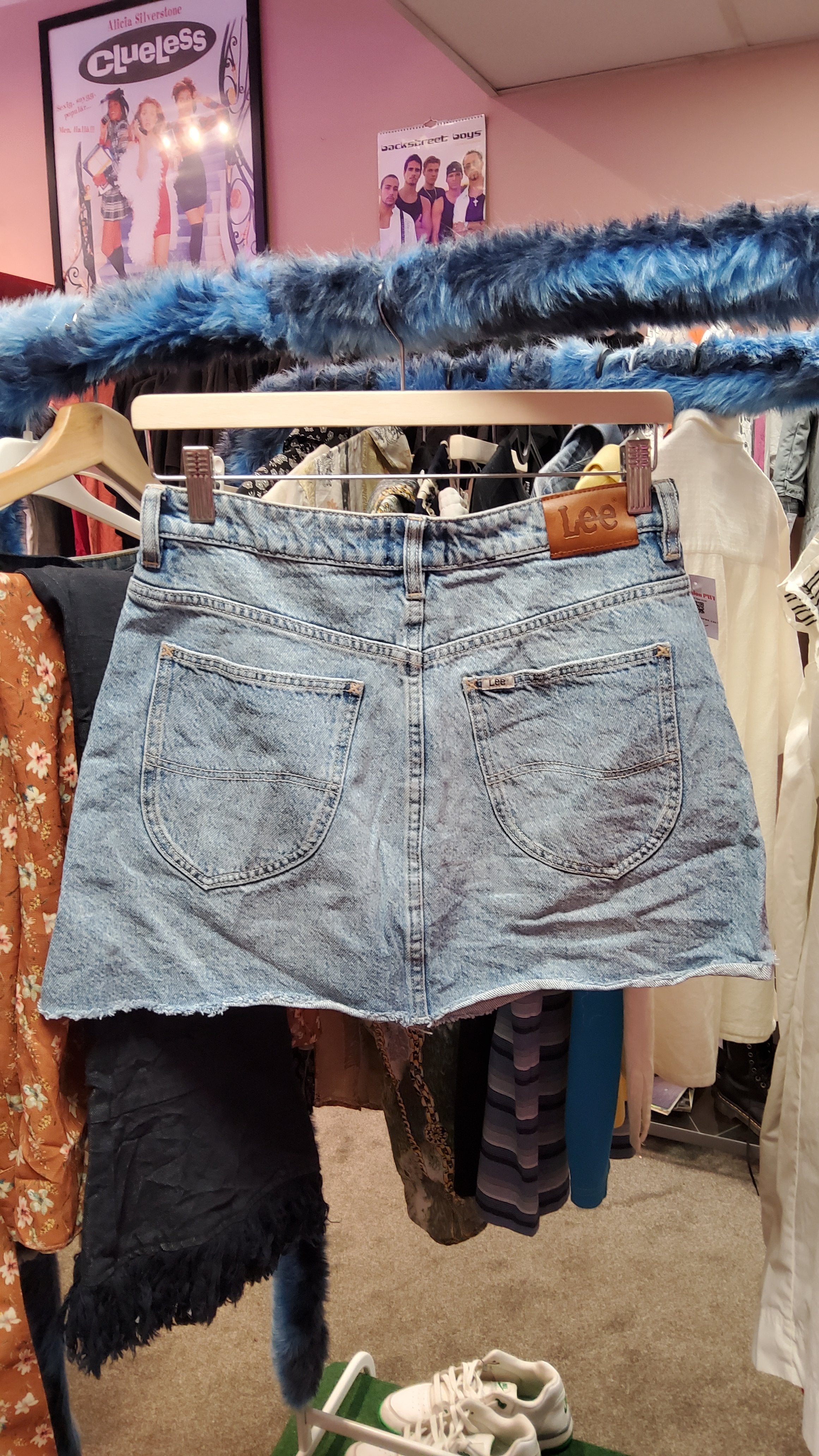 Lee jeans skirt (check)