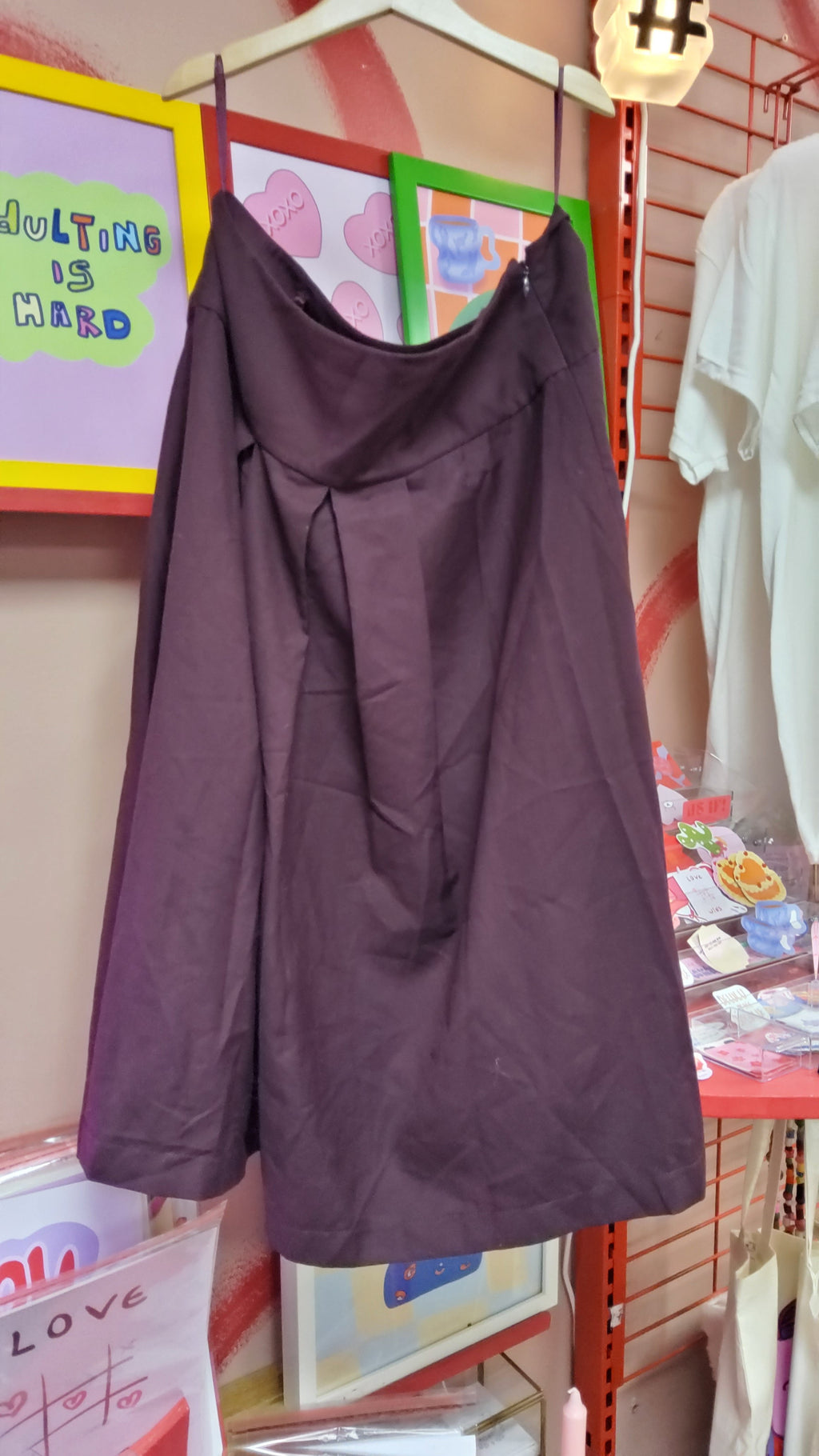 Deep wine skirt