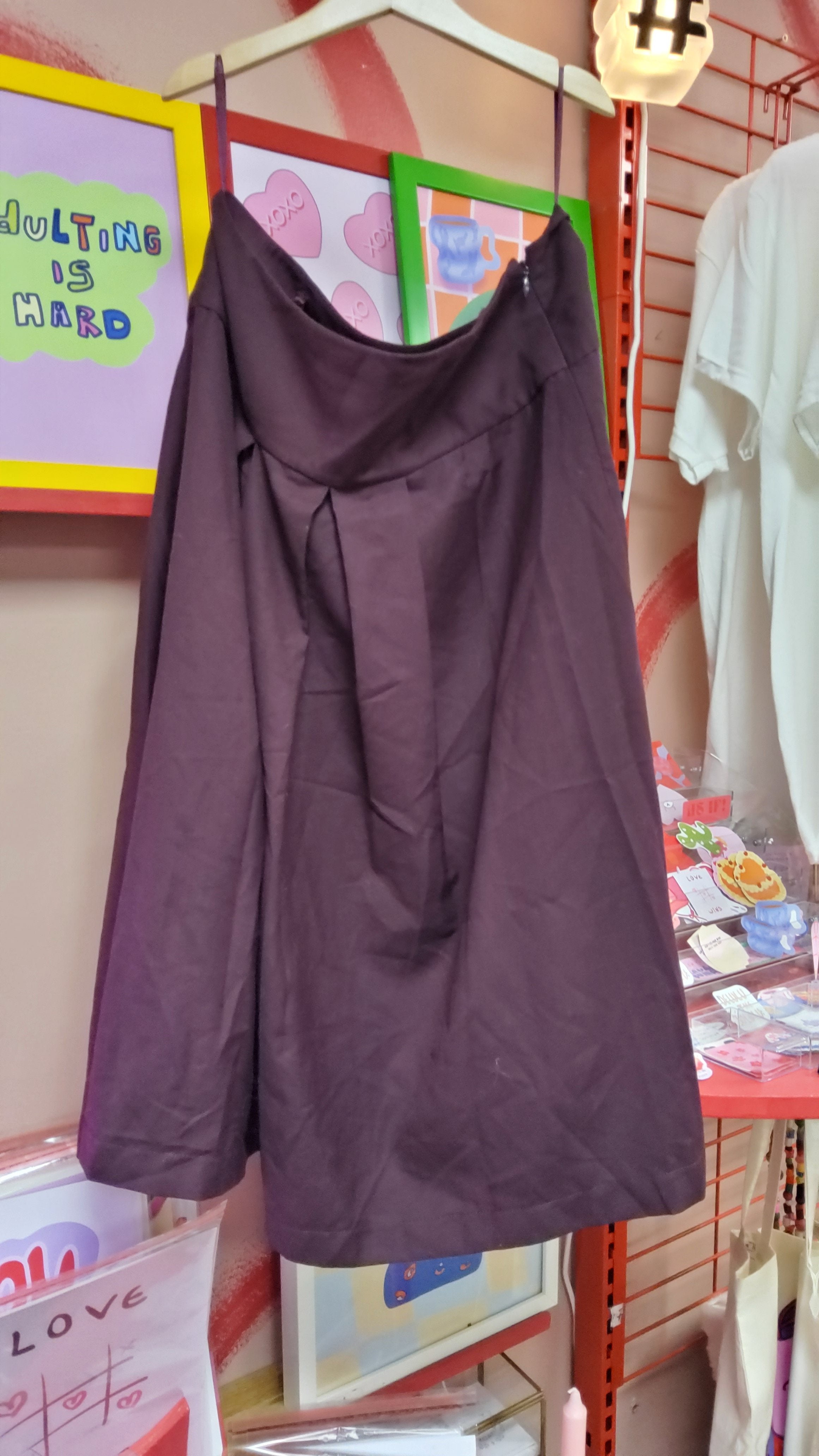 Deep wine skirt