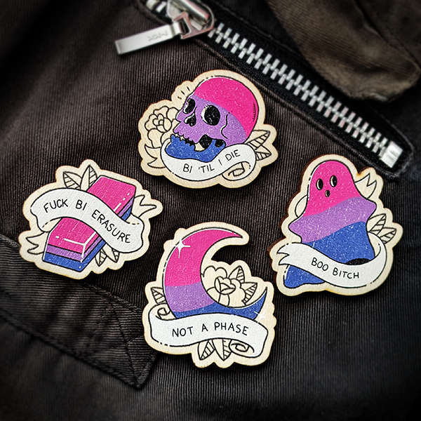 Bisexual Pride Pins | margindrawings - Bi til I die