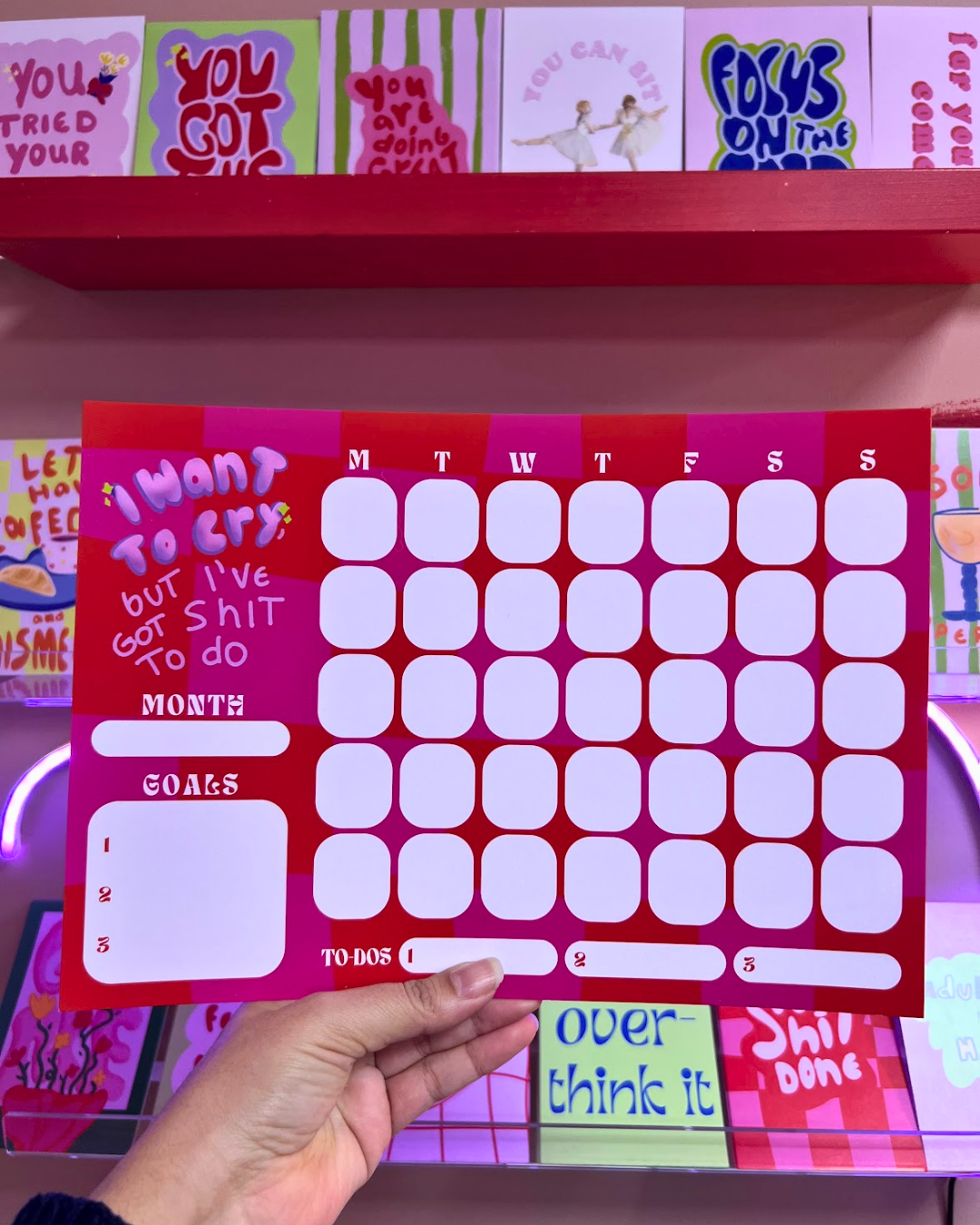 Calendar I want to cry but Ive shit to do