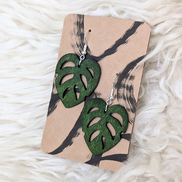Monstera Earrings | margindrawings
