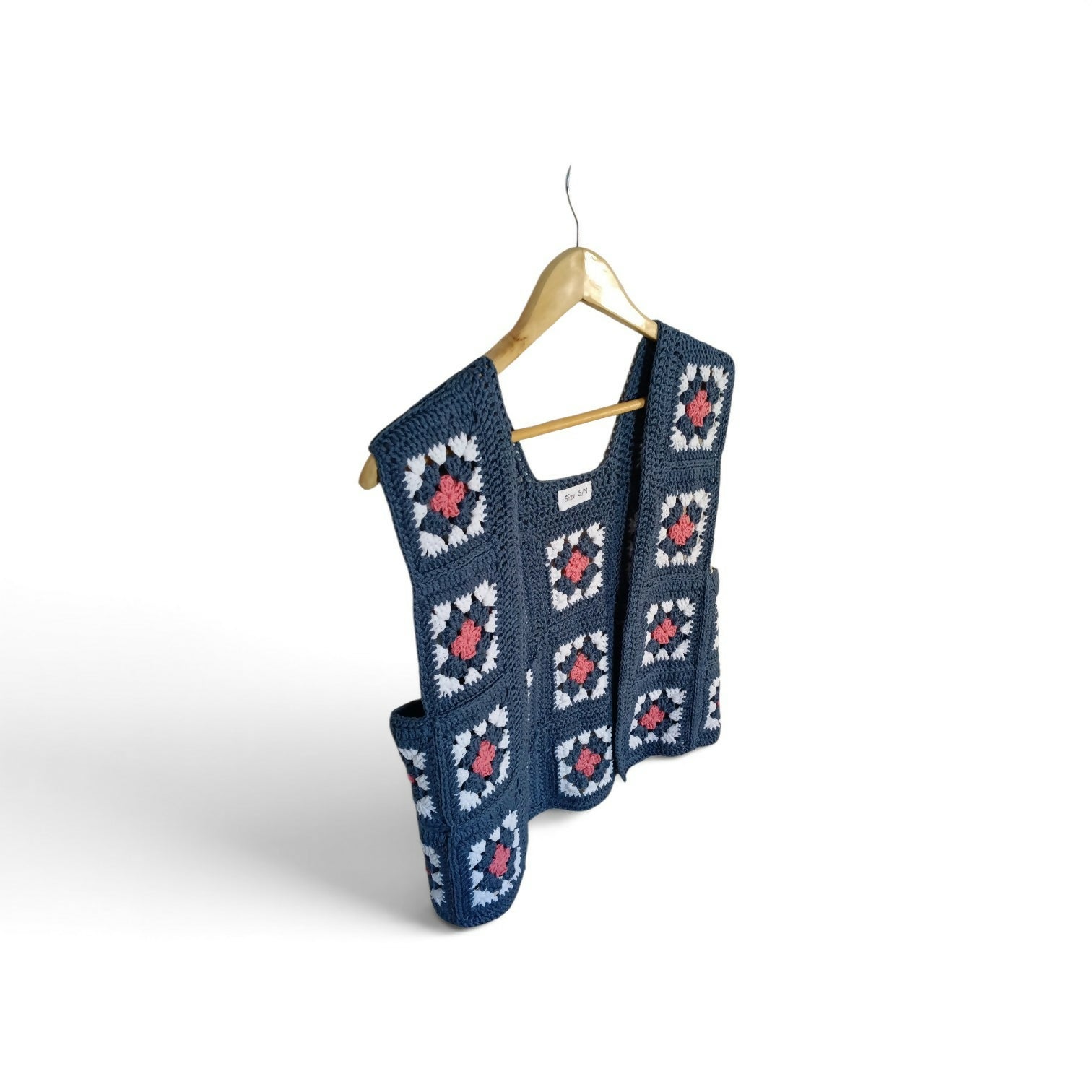 Blue vest with grannies