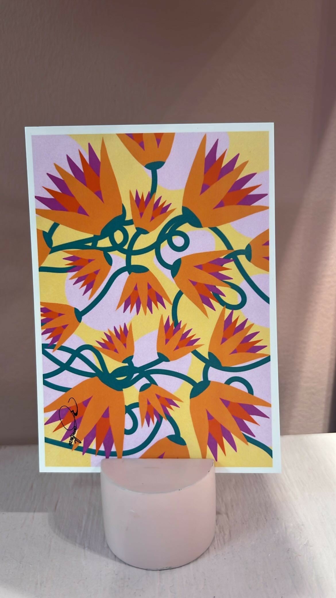 Egyptian Floral postcard