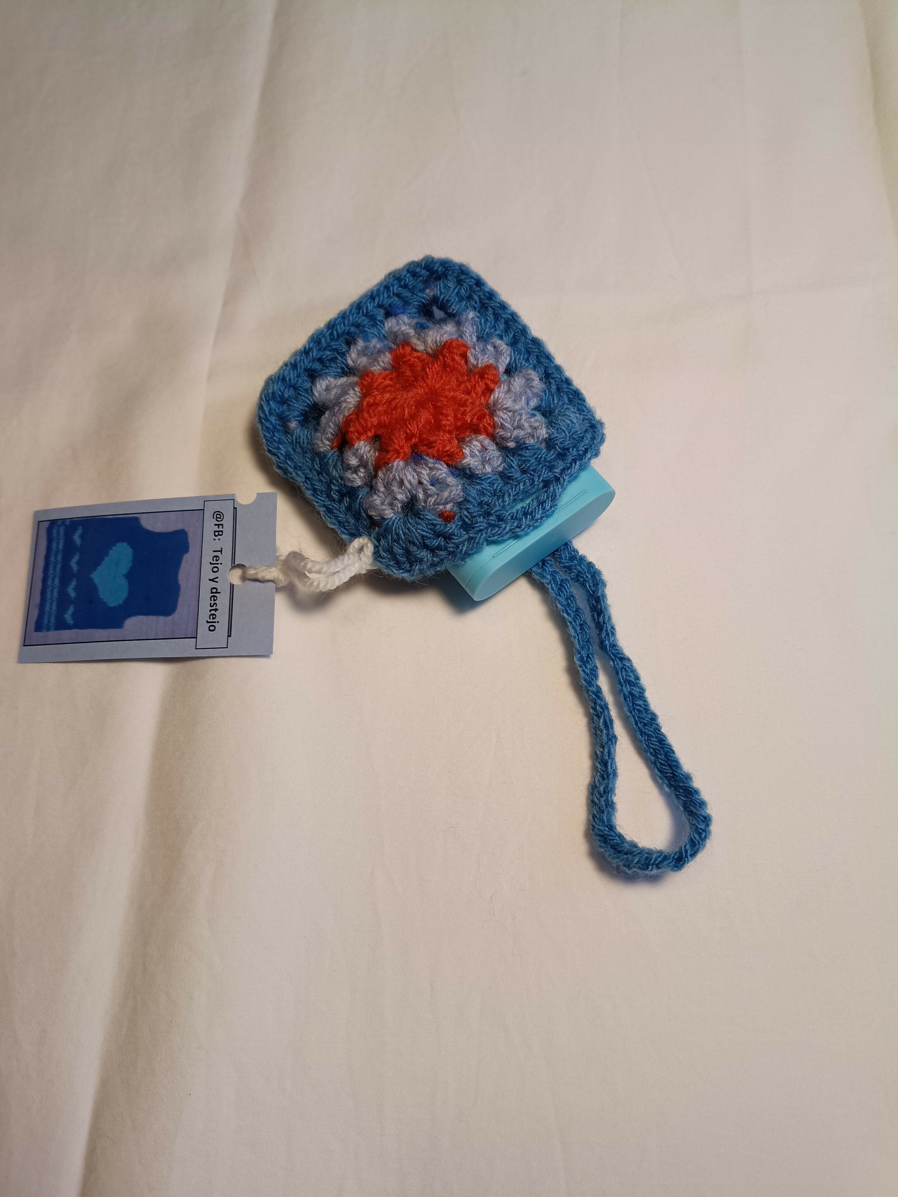 Airpod holder_lightblue-orange