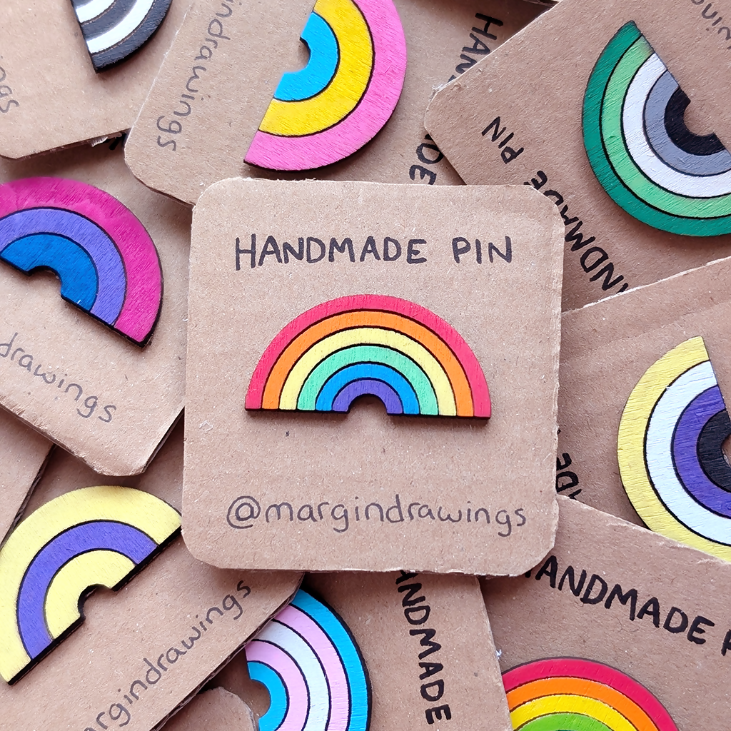 Rainbow Pride | Wooden pin